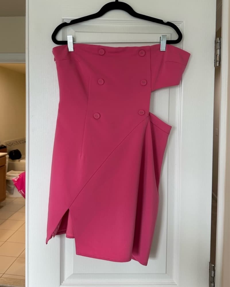 h:ours Mira Tux Dress in Pink Candy - Image 4