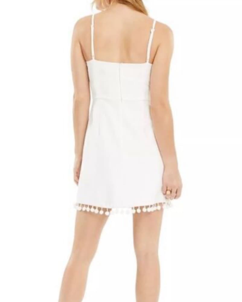 White Pom Pom Dress - Image 2