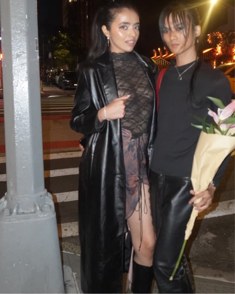 Long Black Leather Coat - Image 3