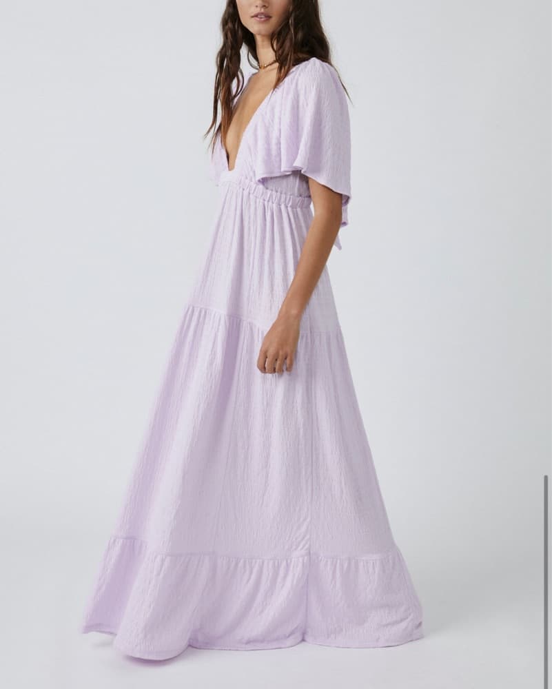 Free People Lilac Purple Maxi Dress - Image 3
