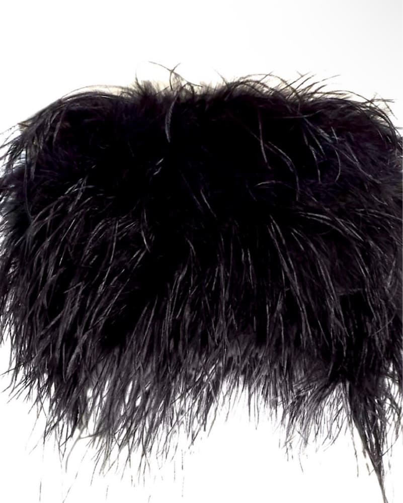 Dramatic Feathered Crop Top - Image 4
