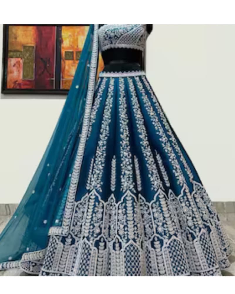 Blue Lehenga - Image 3