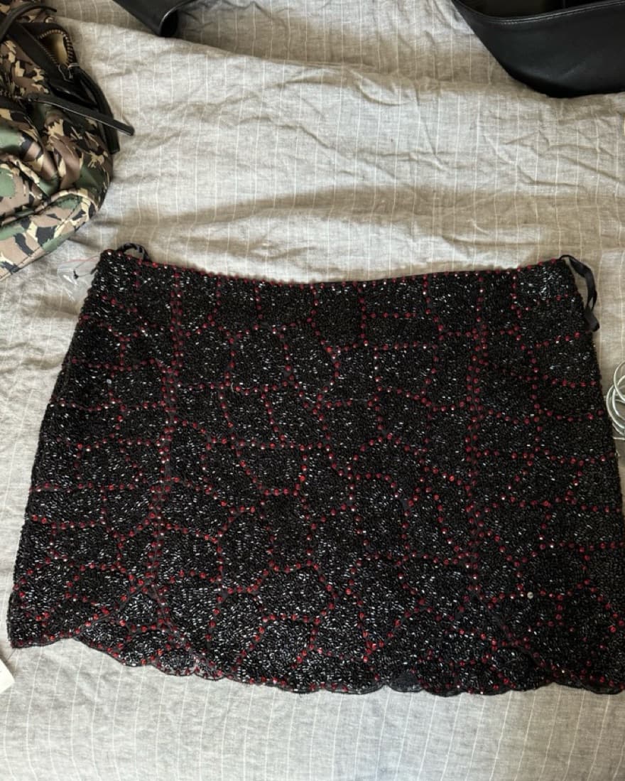 Vintage Haute Hippie Beaded Skirt - Image 4
