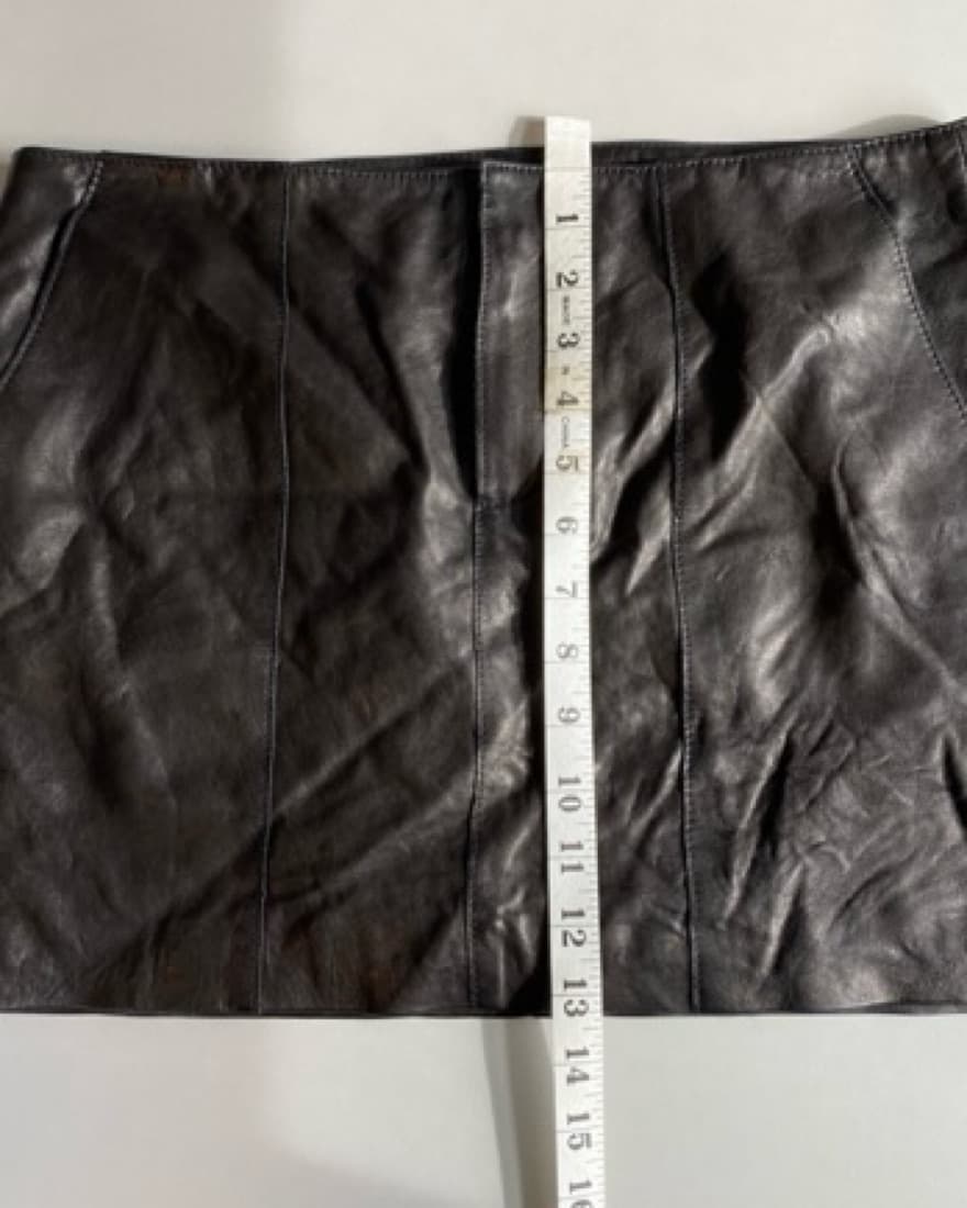NILI LOTAN Leather Skirt - Image 3