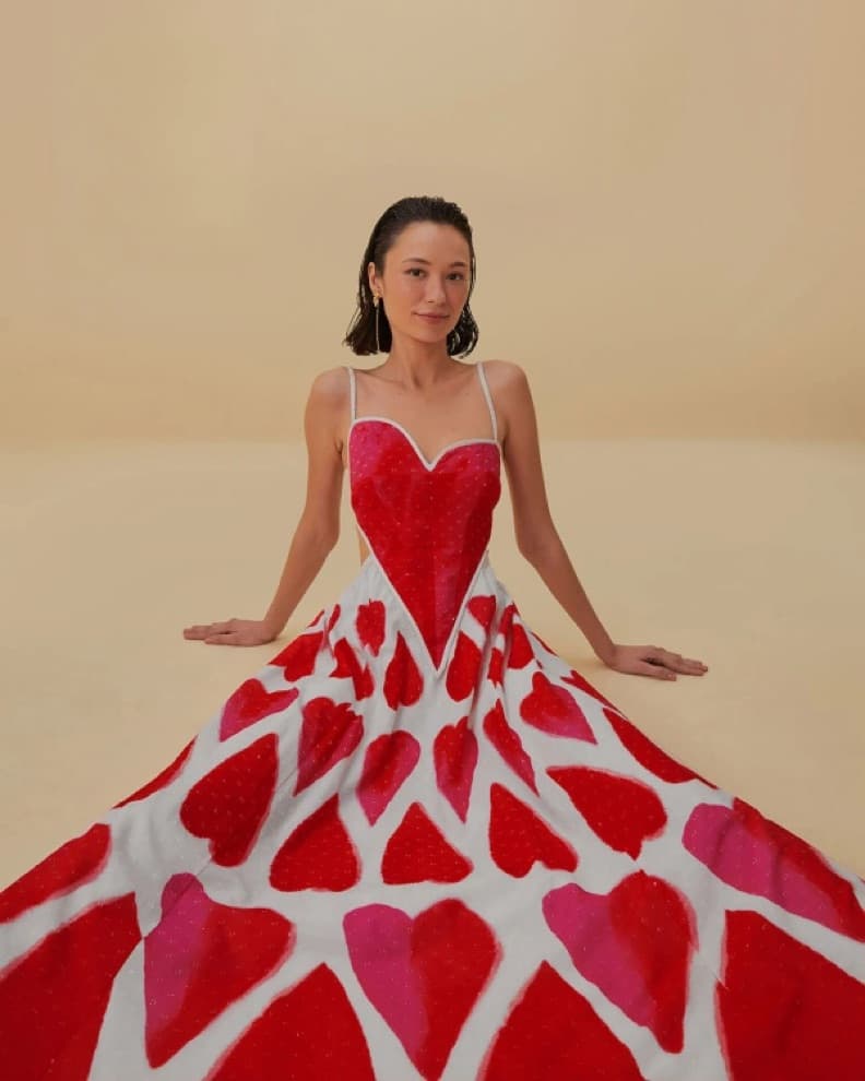 Farm Rio Printed Heart Dress - Image 2