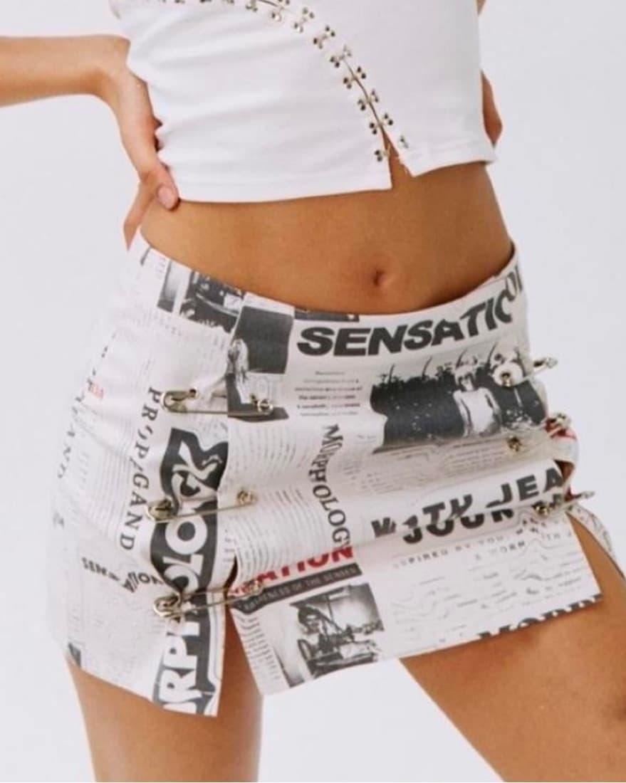 With Jean Newspaper Skirt - Image 2