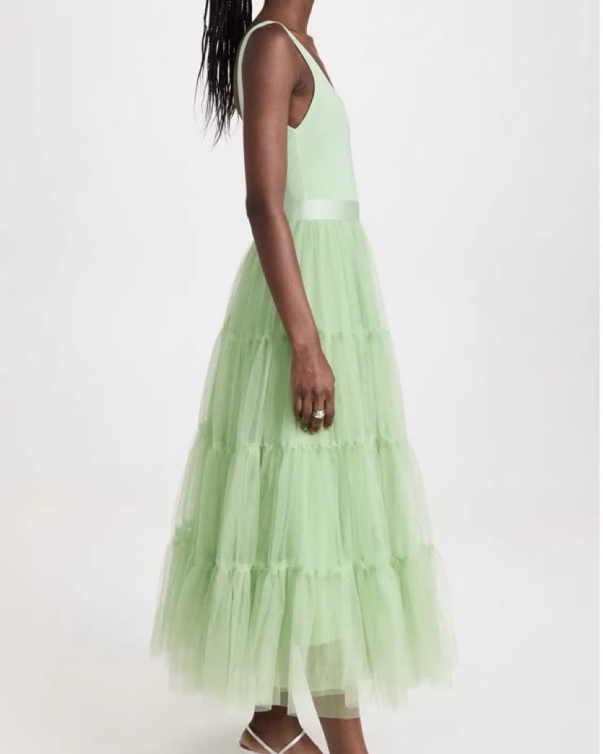 Alice + Olivia Chara Tulle Midi Dress - Image 3