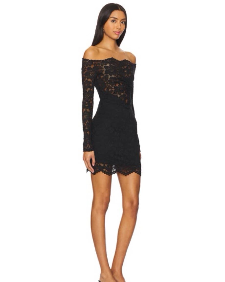 REVOLVE Romy Mini Dress in Black - Image 2