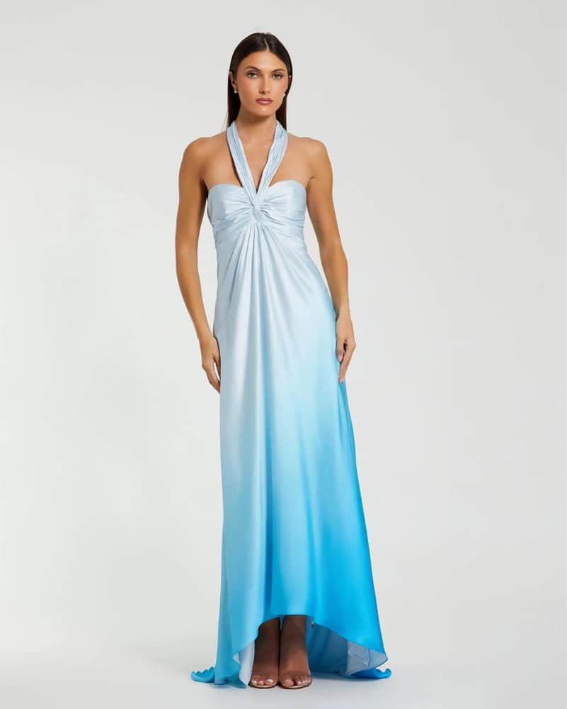 Mac Duggal Charmeuse Halter Gown - Image 1