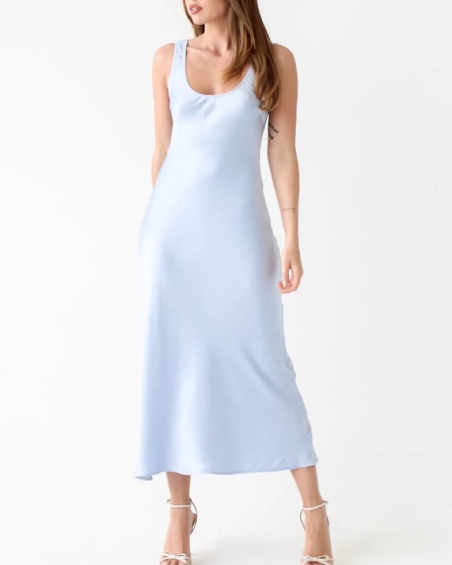 Blue Maxi Slip Dress - Image 1