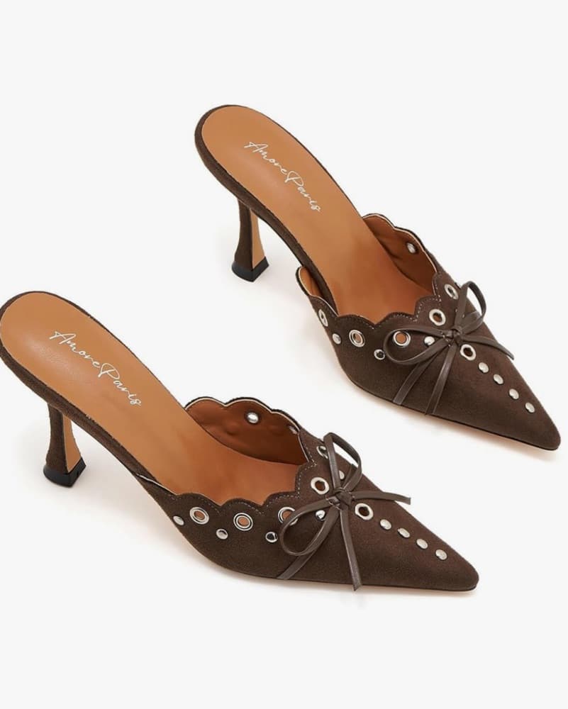 Brown Kitten Heels  - Image 1