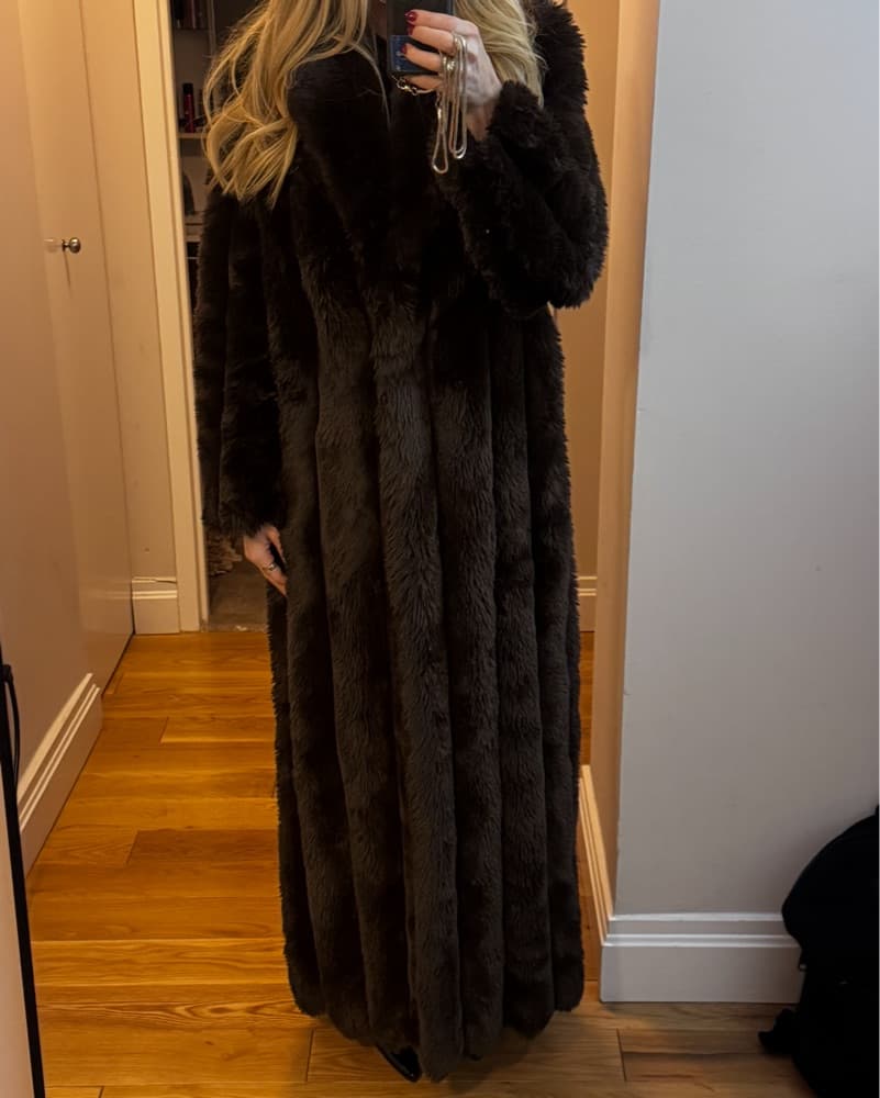 Loba Luciana Fur Brown Coat  - Image 3