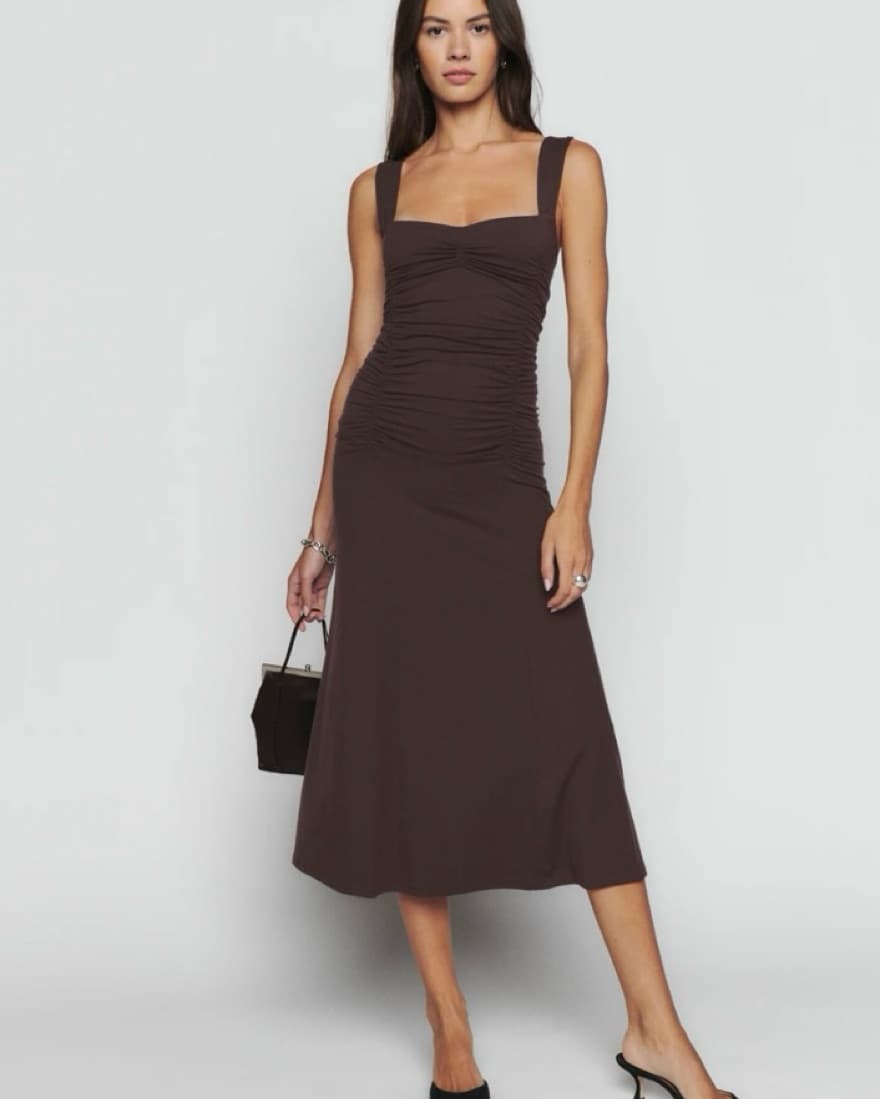 Reformation Brown Suvi Dress  - Image 2