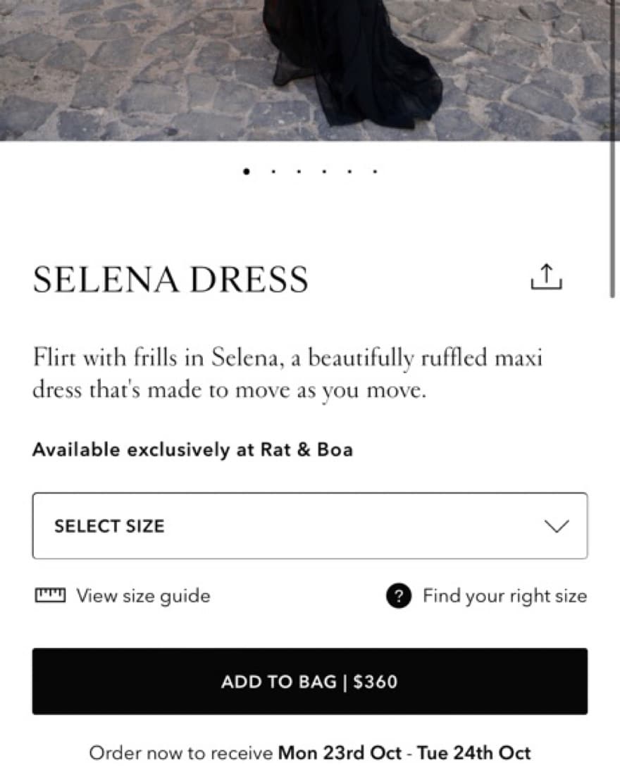 Rat And Boa Black Selena Dress - Image 2