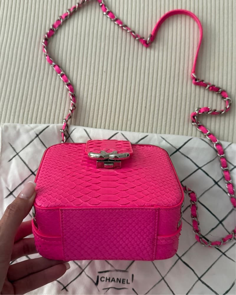 Chanel Pink Python Bag - Image 3