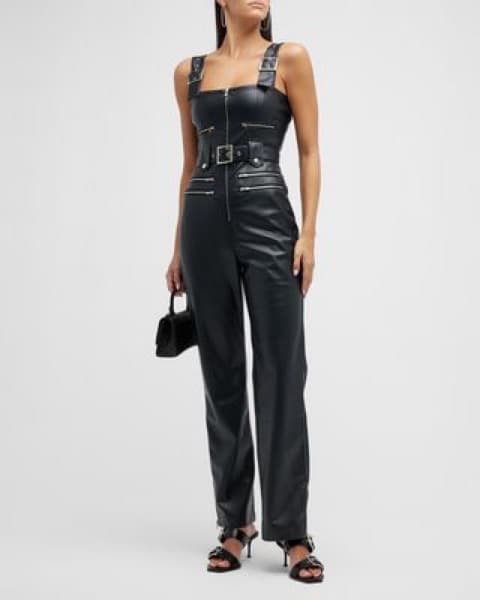 we wore what leather moto jumpsuit - Image 1