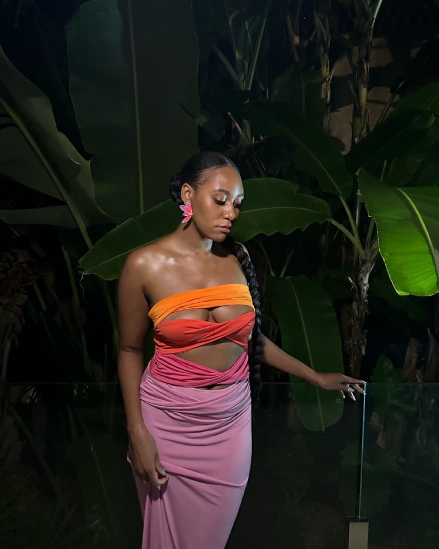 Orange & Pink Vacation dresss (Na-kd)  - Image 2