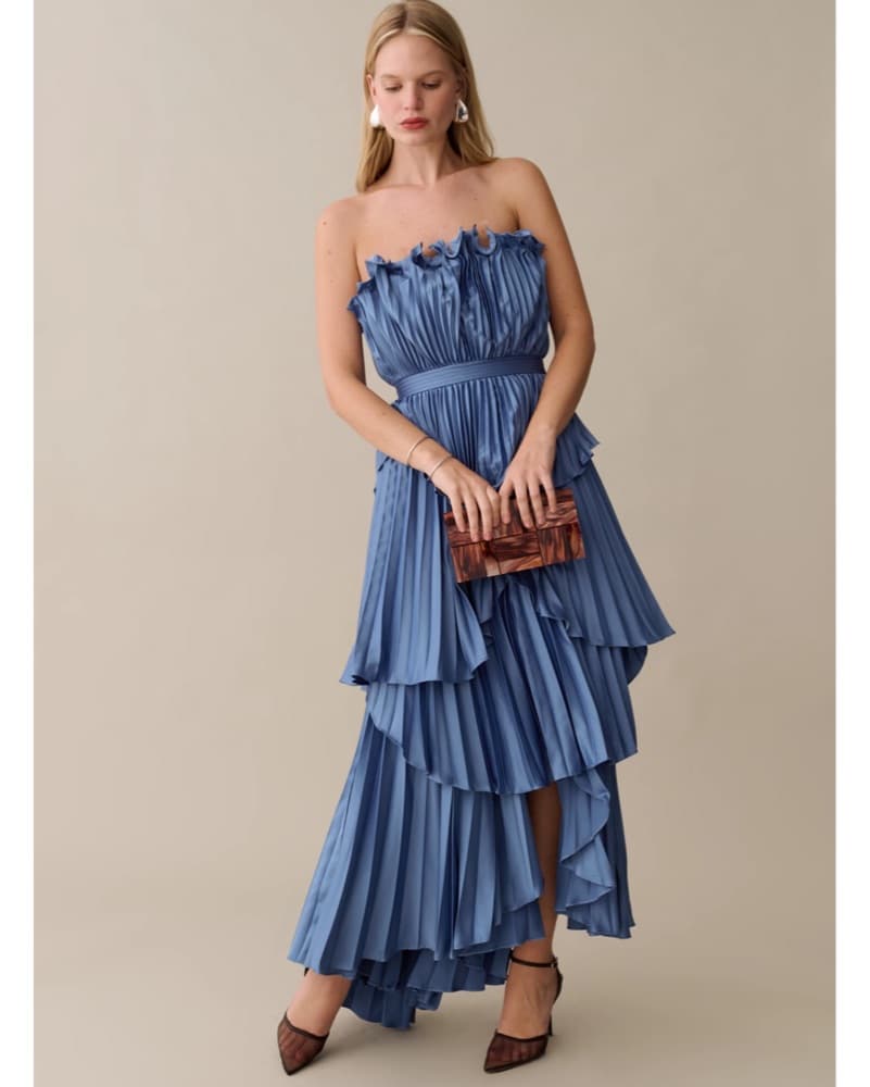 OPT Danae Dress Dusty Blue  - Image 3