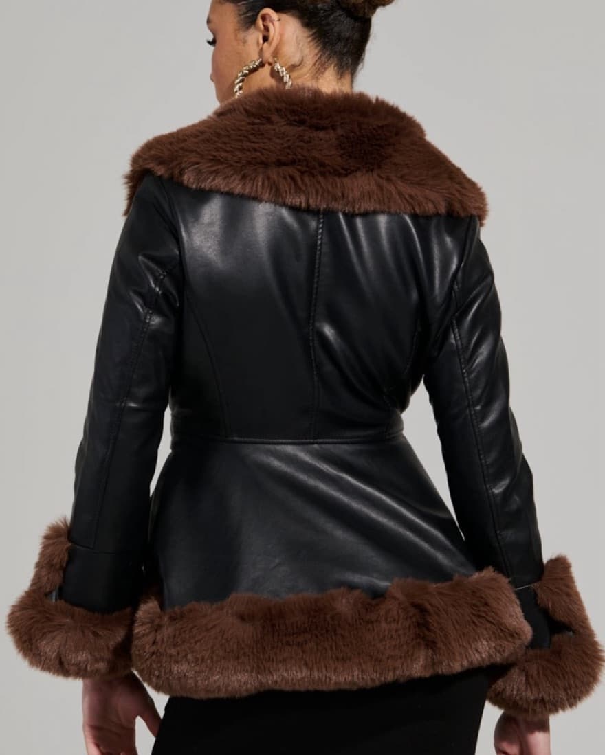 Azalea Wang Fur Trim Jacket - Image 3