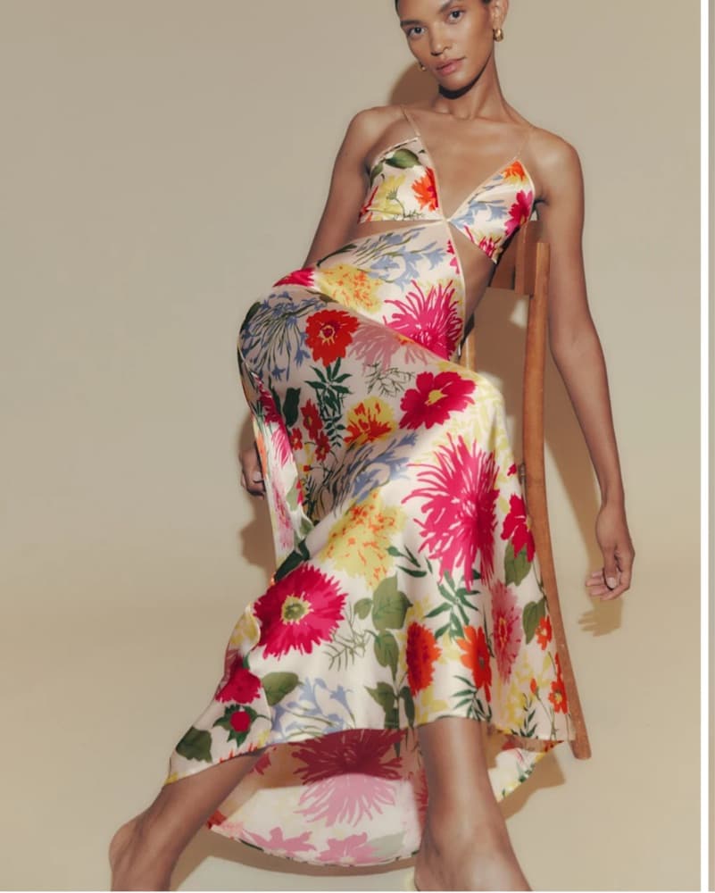 Poppies Silk Dress - Image 1