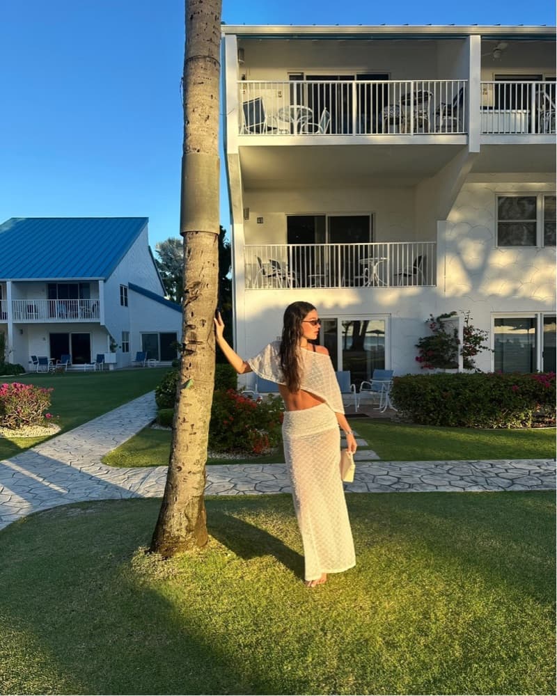 White Cover Up Skirt Set - Image 1