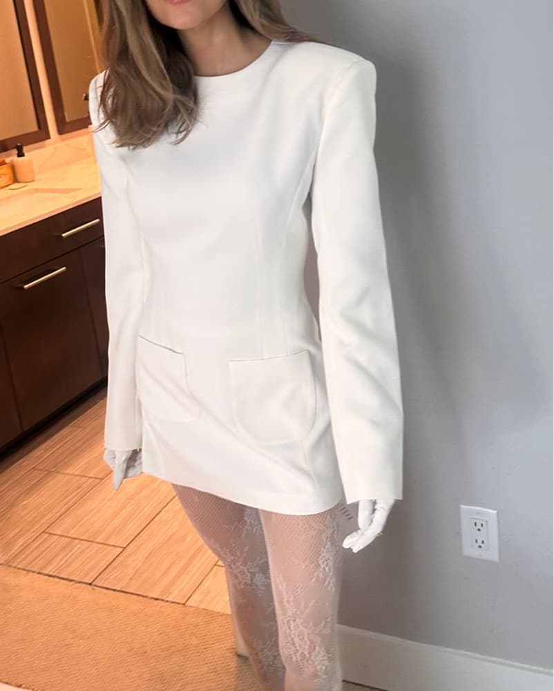 White Helsa Dress Ivory - Image 4