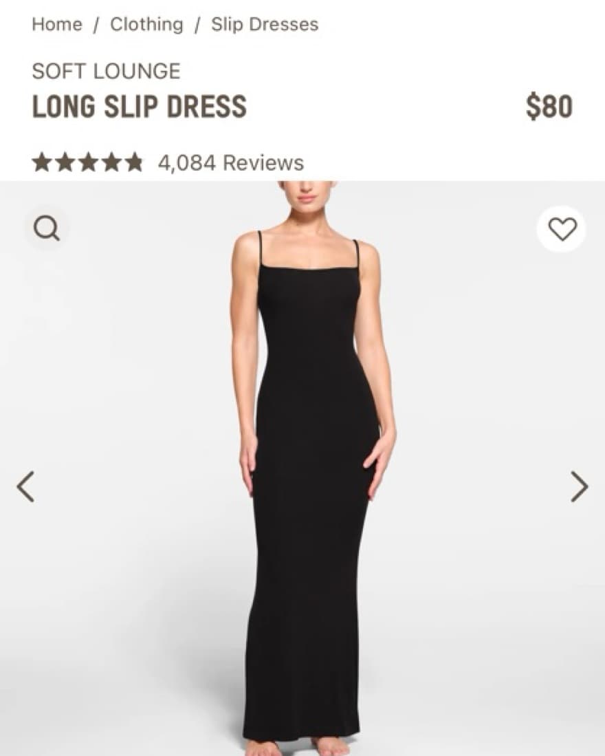 Skims Long Slip Dress - Image 1