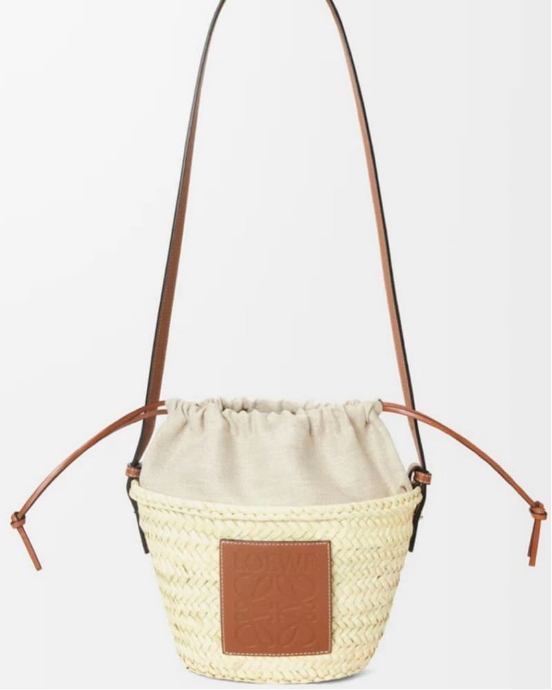 Loewe Drawstring Raffia Beach Bag - Image 4