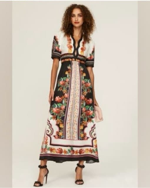 Saloni- Tabitha Silk Dress  - Image 1