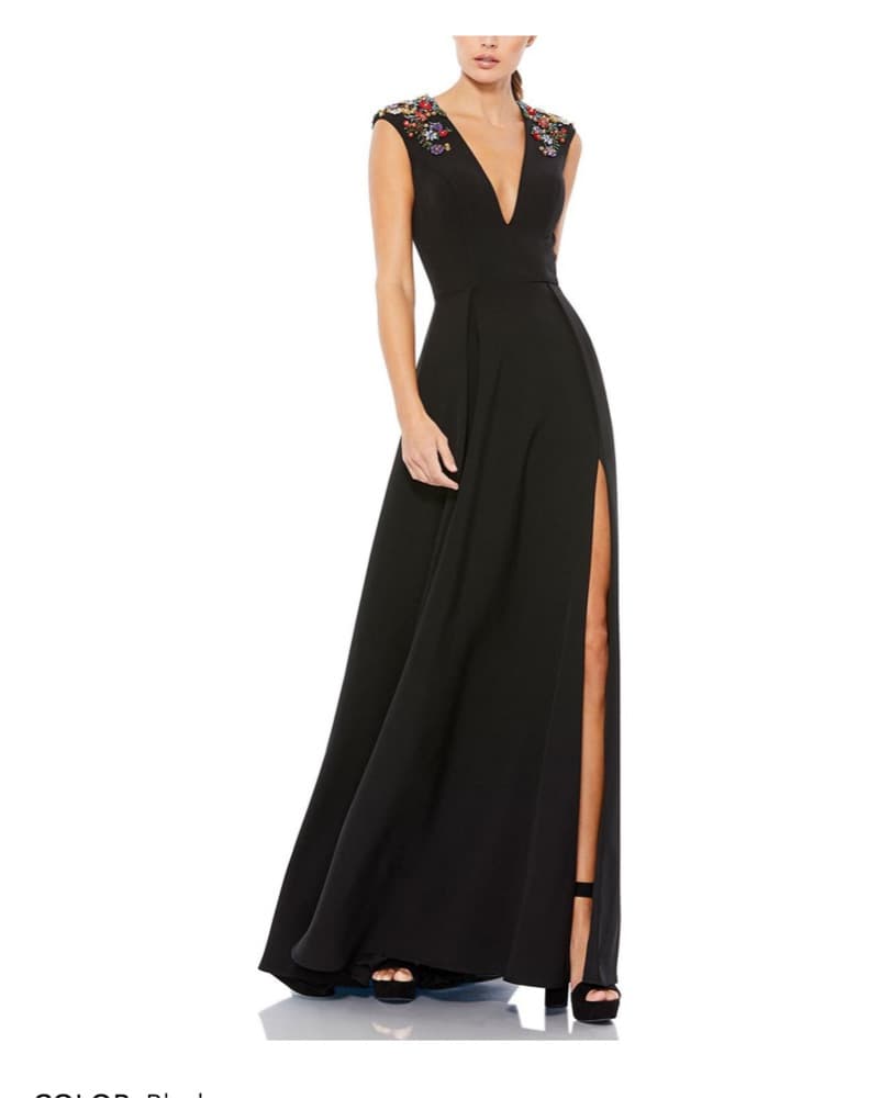 Mac Duggal Beaded Cap Sleeve - Image 2