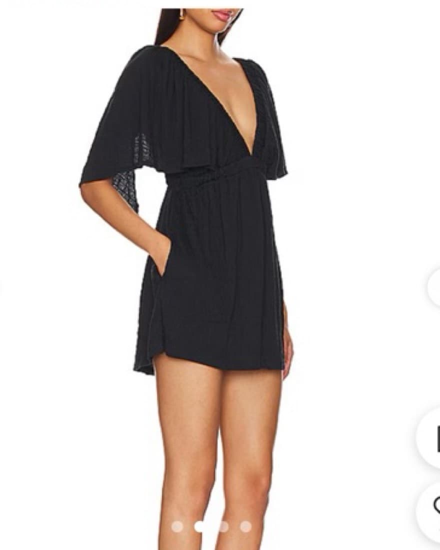 Free People Lala Romper Black - Image 1