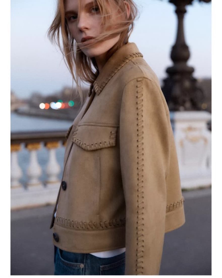Zara Faux Suede Jacket - Image 3