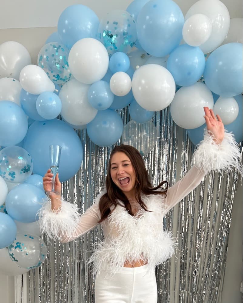 Handmade White Feather Blouse  - Image 3