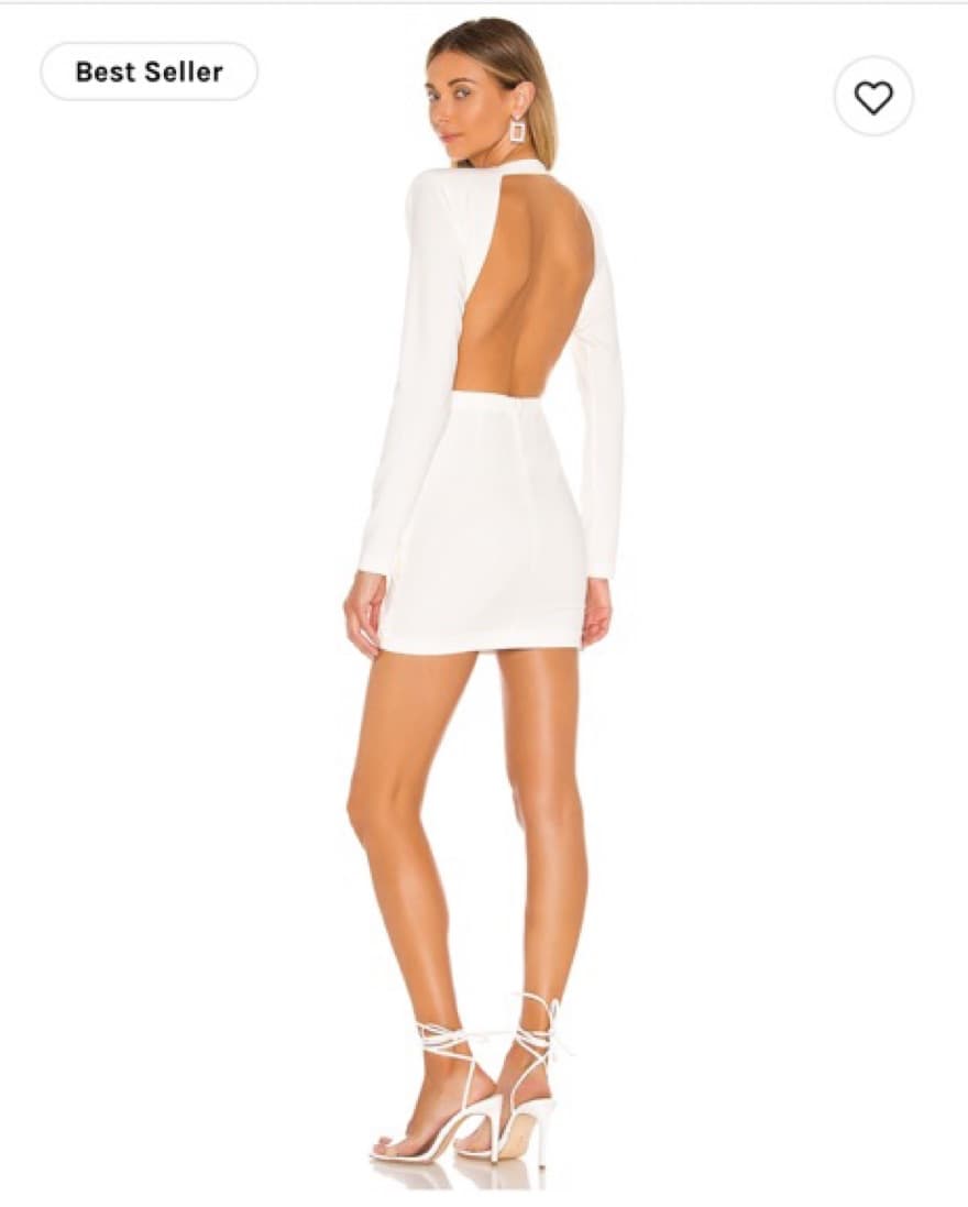 White Tie Open Back Mini Dress - Image 3