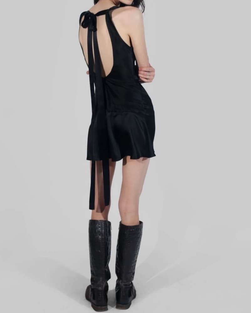 Black Mini Dress - Image 2