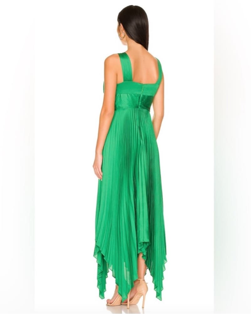BCBG green Asymetrical Dress  - Image 2