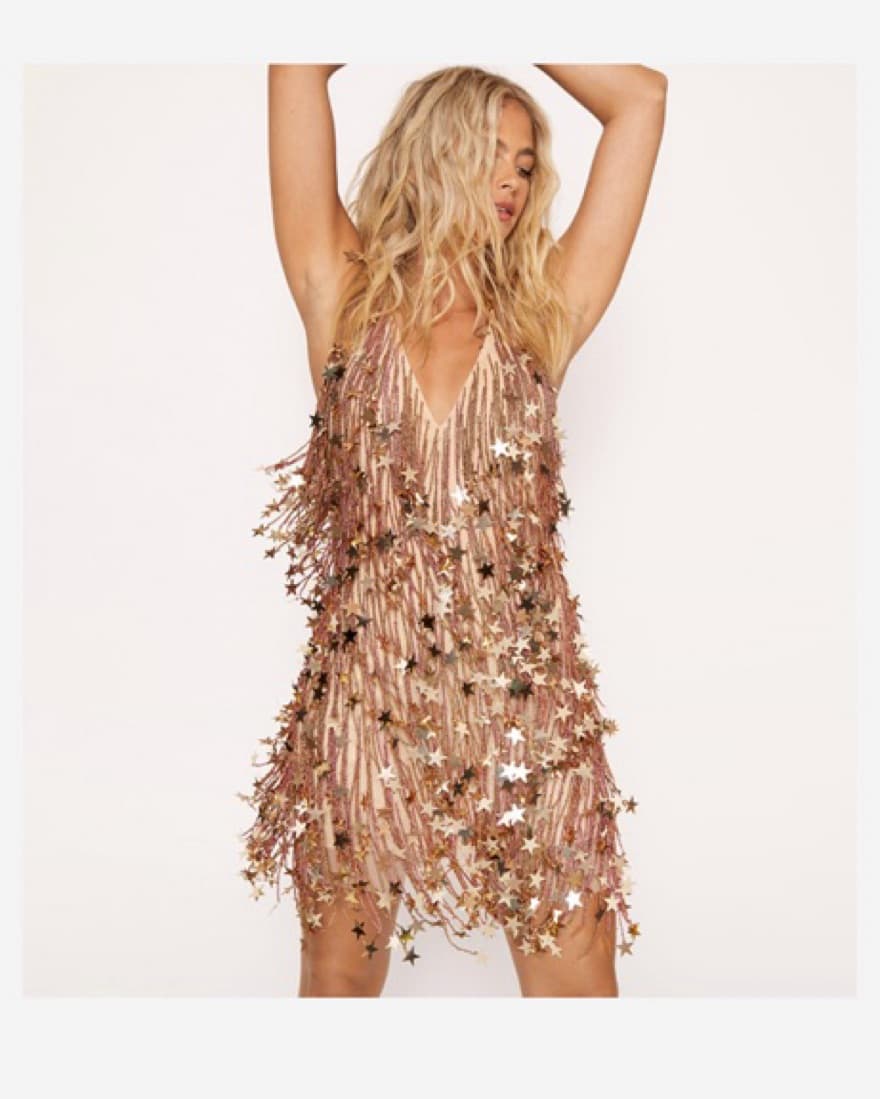 Nasty Gal Star Sequin Dress - Image 1