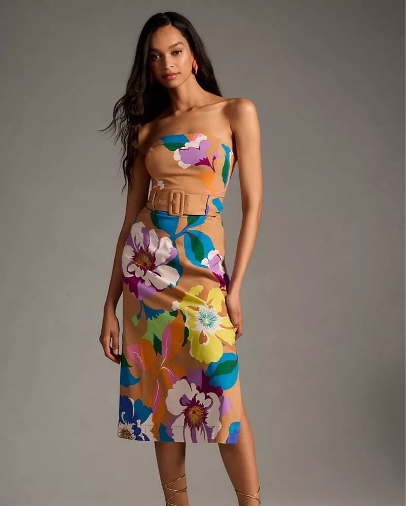 Strapless Belted Dress - Image 1