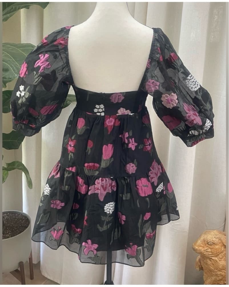 Amanda Uprichard Floral Baby Doll Dress - Image 2