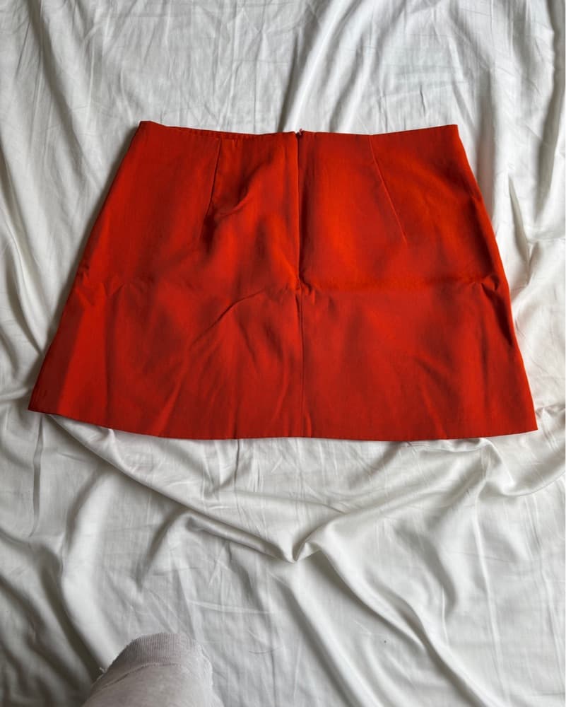Vibrant Orange Mini Skirt - Image 2