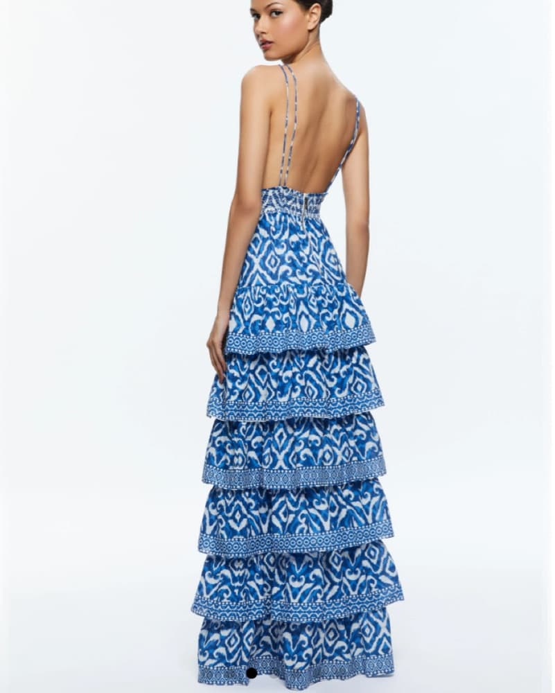 Alice & Olivia Imogene Tiered Print Dres - Image 4