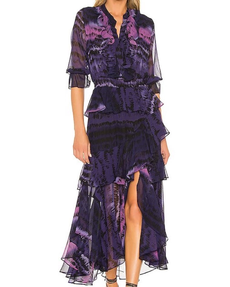 MISA Los Angeles Purple and Black Gown - Image 1