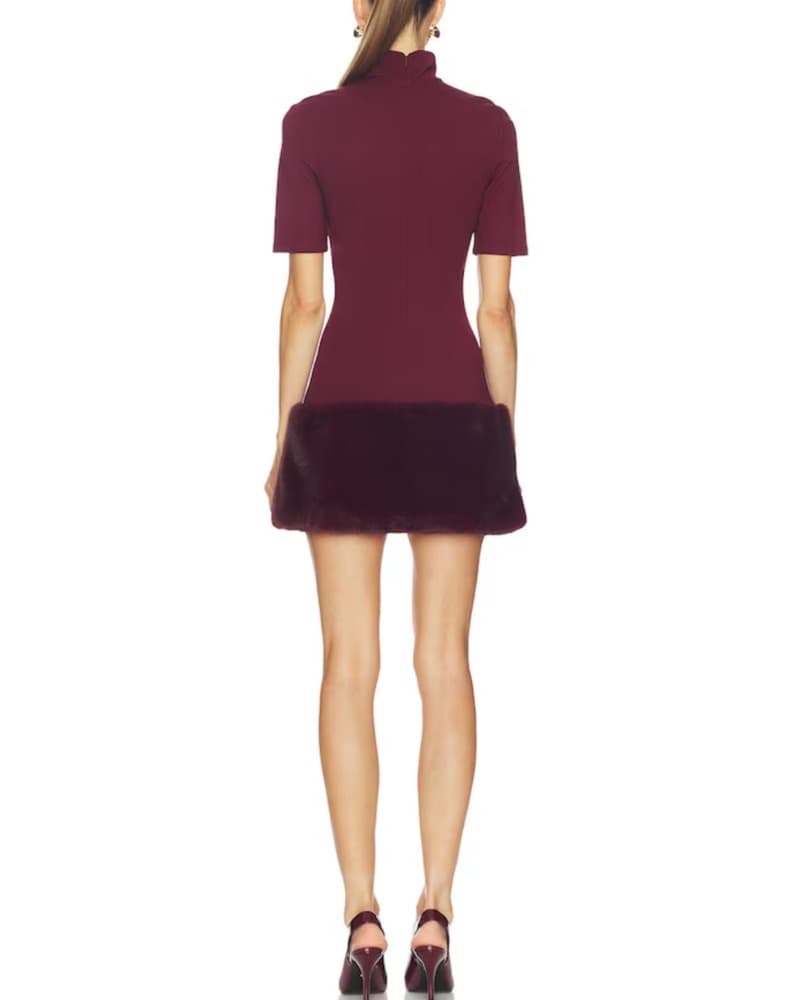 Revolve Isadora Mini Dress in Burgundy - Image 2