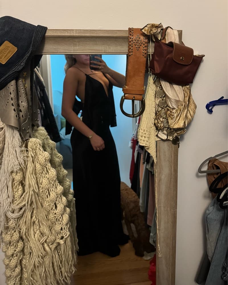 Celine Black Silk Dress  - Image 2