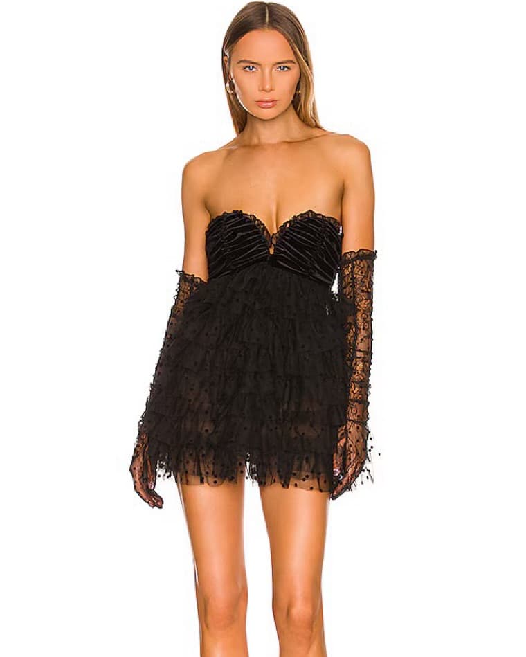 For Love & Lemons Black Jourdan Dress - Image 1