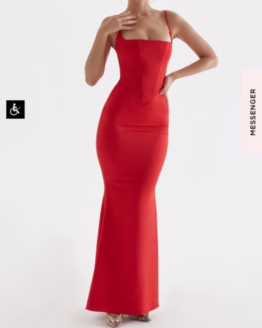 House Of CB Satin Corset Maxi Dress - Image 1