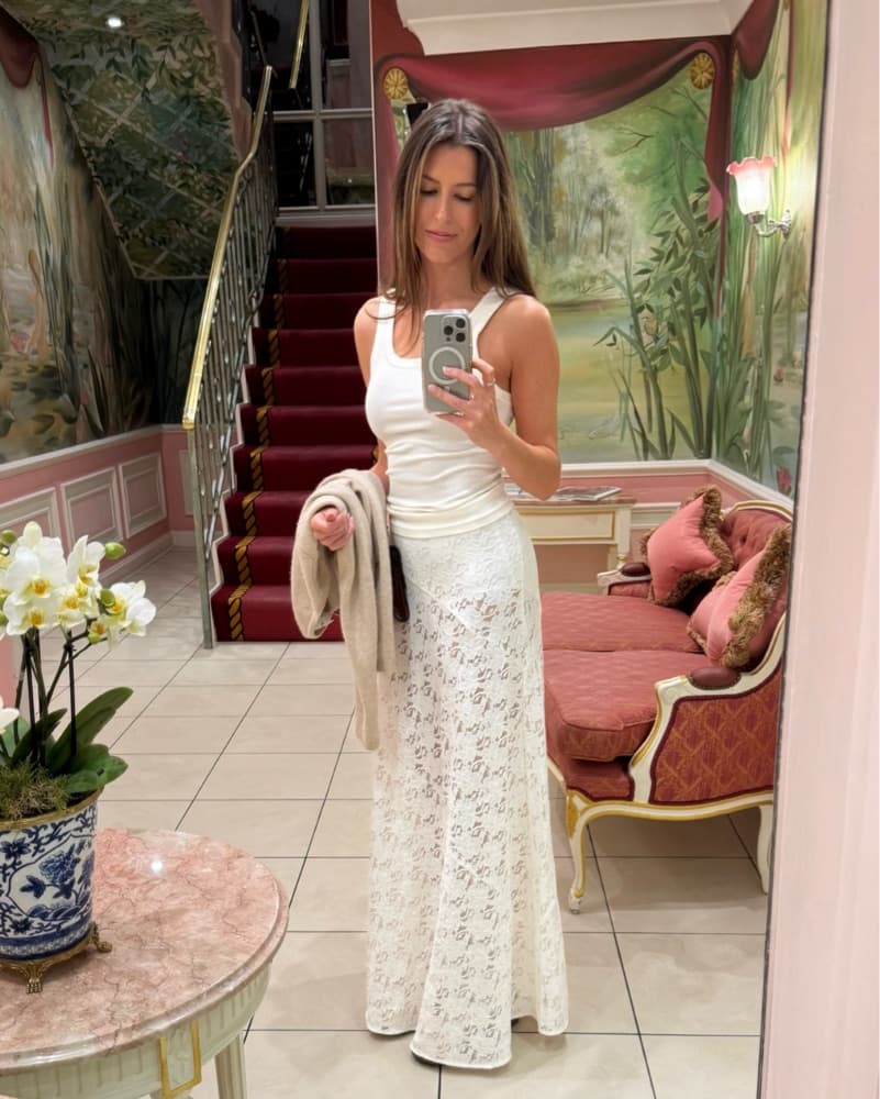 DISSH LOULA WHITE LACE SKIRT - Image 1
