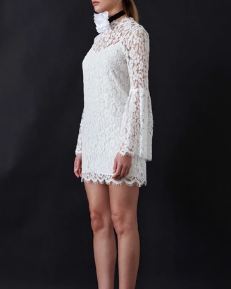 Bell Sleeve Lace Dress - Image 3