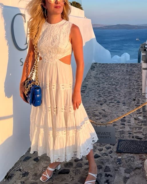 Zimmermann White Lace Midi Cut Outs  - Image 4