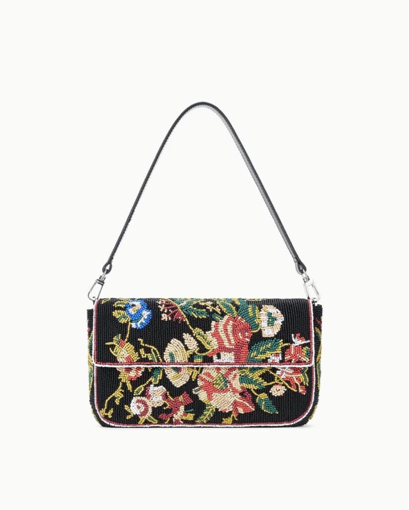 Staud Black Floral Beaded Bag - Image 1
